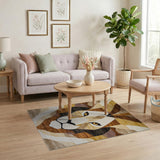 Geometric Lion Face Area Rug