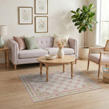 Pink Ornate Trellis Area Rug