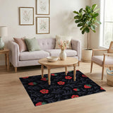 Fruit Pattern Red Strawberry Fruit Pattern Area Rug