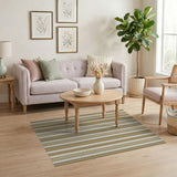 Tan and Beige Vertical Stripe Area Rug