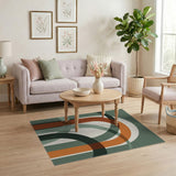 Layered Arch Geometric Modern Area Rug
