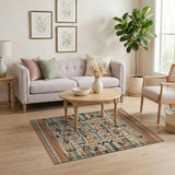 Orange Orange Southwestern Geometric Area Rug