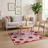 Pixel Strawberry Area Rug