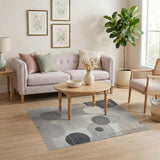 Geometric Modern Modern Geometric Abstract Grey Area Rug