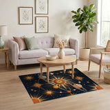 Cosmic Orbit Suns and Planets Area Rug