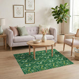 Abstract Area Green Swirling Green Abstract Area Rug