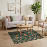 Traditional Persian Vibrant Multi-Color Persian Floral Area Rug
