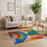 Vibrant Rainbow Arches Area Rug