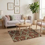 Bold Orange Arrow Southwestern Area Rug