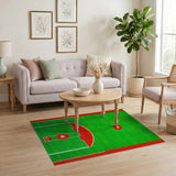 Baseball Field Green Turf Area Rug