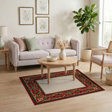 Festive Holly Border Area Rug
