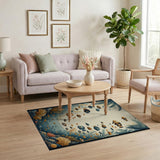 Coastal Reef Fish Coral Area Rug