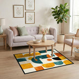 Modern Geometric Face Area Rug