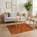 Orange Pumpkin Patch Area Rug