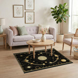 Celestial Gold Mandala Area Rug