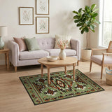 Green Southwestern Geometric Area Rug