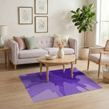 Purple Layered Abstract Area Rug