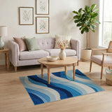 Serene Blue Wave Area Rug