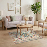 Southwestern Geometric Beige Area Rug