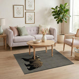 Geometric Bear Plaid Area Rug