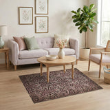 Ornate Blush Pink Distressed Vintage Rug
