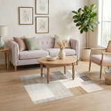 Geometric Modern Beige Geometric Area Rug