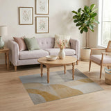 Fluid Beige Abstract Area Rug