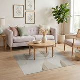 Abstract Beige Curves Area Rug