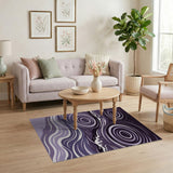 Purple Vortex Swirl Abstract Area Rug