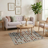 Multi-color and Patterns Neutral Geometric Diamond Area Rug
