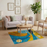 Cosmic Space Adventure Kids Area Rug