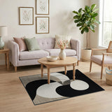 Abstract Overlapping Circles Geometric Rug
