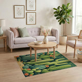 Starry Cactus Oasis Area Rug