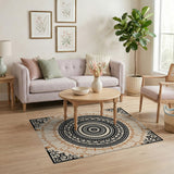 Beige Mandala Heritage Tribal Area Rug