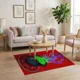 Spooky Witch Cauldron Bubbling Potion Area Rug