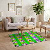 Cute Cartoon Bunny Parade Area Rug