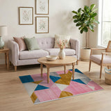 Vibrant Multi-color and Patterns Vibrant Geometric Multi-Color Area Rug