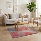 Blush Pink Geometric Abstract Area Rug