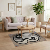 Yin-Yang Cosmic Multi-Color Tufted Area Rug