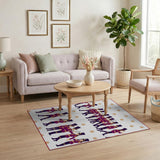 Purple Nutcracker Soldiers Marching Area Rug