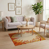 Orange Autumn Foliage Arch Area Rug