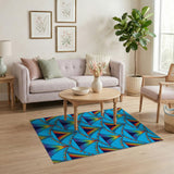 Multi-color and Patterns Rainbow Tent Festival Area Rug