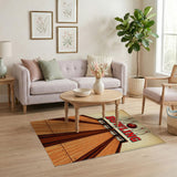Vintage Bowling Alley Lanes Rug