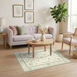 Floral Vintage Green Floral Vintage Area Rug