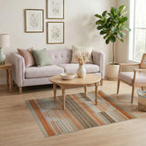 Orange Geometric Southwestern Fringe Rug
