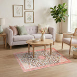 Pink Leopard Persian Area Rug