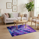 Magical Unicorn Purple Mountain Fantasy Rug