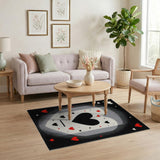 Pixel Hearts Geometric Area Rug