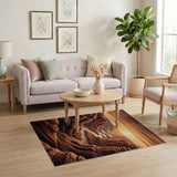 Southwestern Canyon Sunset River Area Rug