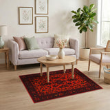 Red Traditional Persian Red Floral Traditional Persian Area Rug